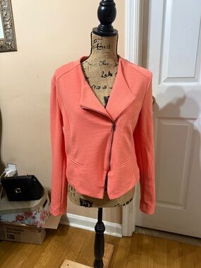 Women's Coral Asymmetrical Zip Blazer